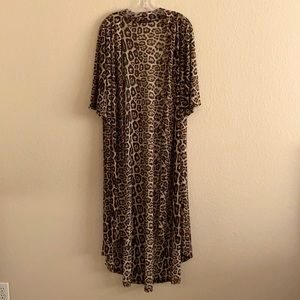 Long Leopard Kimono